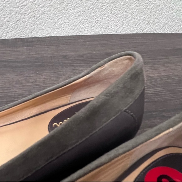 Cole Haan gray leather & suede pointed toe flats with tassels 6 - Picture 10 of 13